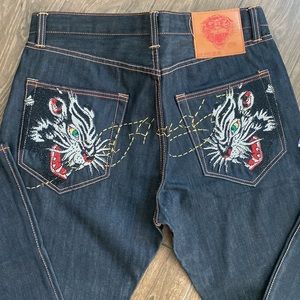 Ed Hardy Denim Jeans 36 X 34